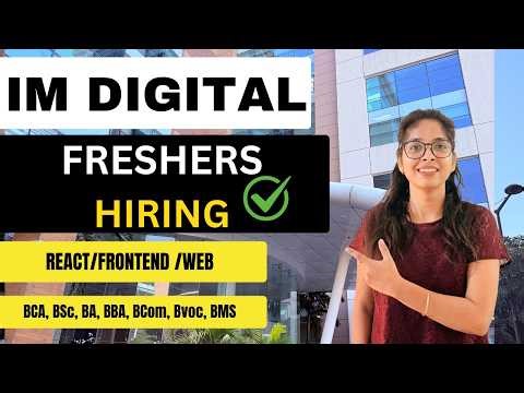 Fresher Jobs for Web Application Developer | Frontend Developer Hiring