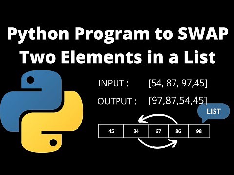 Python program to SWAP two elements in a list | Python Program # 15