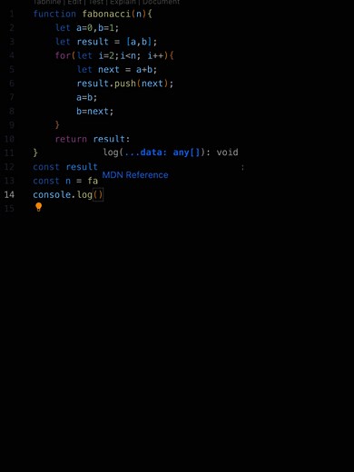 Calculate Fibonacci Sequence in JavaScript #JavaScript #Fibonacci #CodingShorts #LearnToCode #JSBeginner #CodeSnippet #WebDevelopment #Algorithm #Shorts