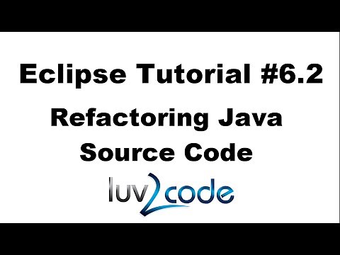 Java Eclipse Tutorial - Part 6.2: Refactoring Code (Extract Methods, Rename Methods and Variables)