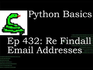 Python Basics Re Findall Email Addresses