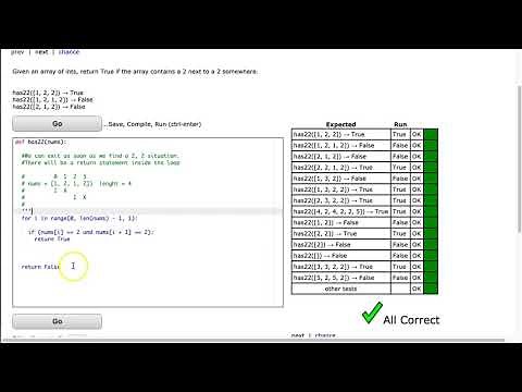 Codingbat - has22 (Python)