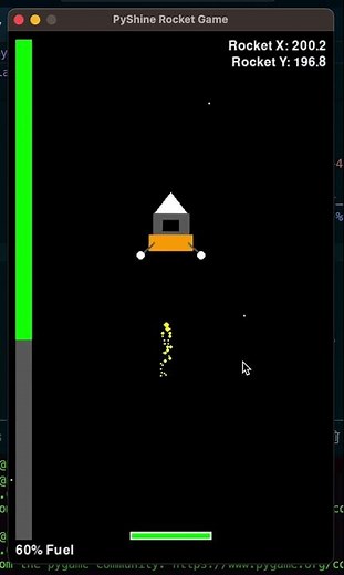 Rocket Landing Game in Python - Part 1/7⚡️ #shorts #coding #programming #python