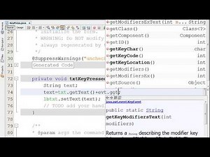 How to use key press in Java Netbeans