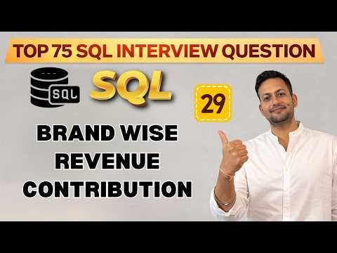 SQL INTERVIEW QUESTION - BRAND WISE REVENUE CONTRIBUTION | Coding Question