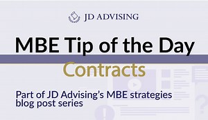 MBE Strategy for Contracts MBE Questions - JD Advising