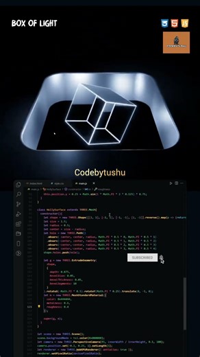 Create the box of Light By HTML, CSS, JS #codebytushu #html #css #js #coding