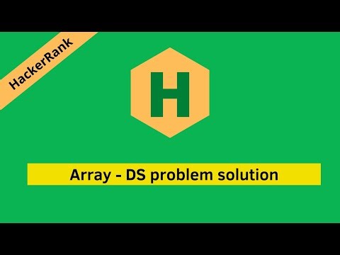 HackerRank Array DS problem solution | Data Structures problems solutions | Programmingoneonone