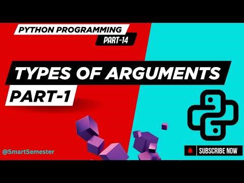 Types of Arguments | Part 1 | Python Programming | Basics to Advanced Concepts