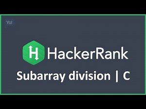 Subarray division | HackerRank Solution in C Programming