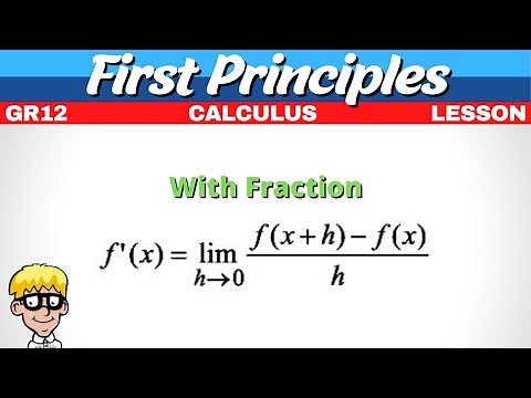 First Principles Calculus Grade 12 | With Fraction