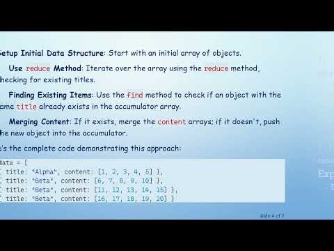 Combine Array of Objects Inner Array Based on Property