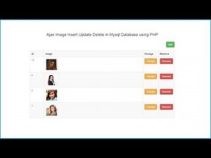 Ajax Image Insert Update Delete in Mysql Database using PHP