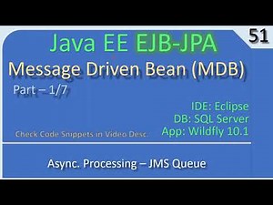 EJB MDB | Part 1 - Basics of Message Driven Bean | JavaEE EJB JPA Tutorials #51