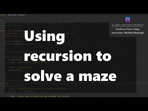 Java 2, Spring 2020 - Chapter 12 Maze Recursion Example