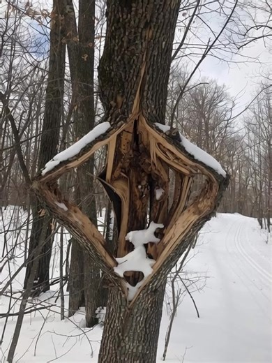 ⚠ WATCH OUT ⚠ "Exploding Trees" aka "Frost Cracks" are Possible This Weekend in the Midwest. No, they don't actually explode but the expected extreme temperature drops can cause the sap inside trees and bushes to freeze rapidly. This causes pressure to build causing a sudden fracture called a "Frost Crack". Oak, maple, and fruit trees with high moisture content are the most vulnerable to "exploding". If you appreciate our forecast feel free to donate to our Venmo, my future ex wife is getting an