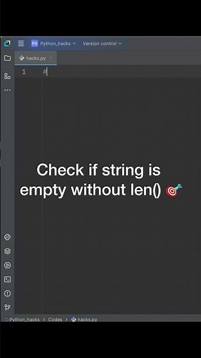 Check if a String Is Empty Without Using len() | Python Interview Question #python