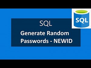SQL Query | How to generate random passwords | Unique Random values | NEWID function | PART - 1