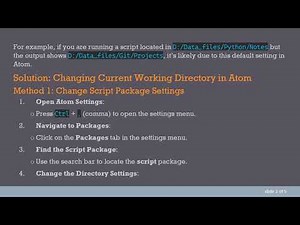 How to Set Atom's Script Package to Run Scripts from Current Working Directory