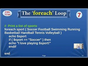 Linux Shell Scripting (The 'for' and 'foreach' Loop )