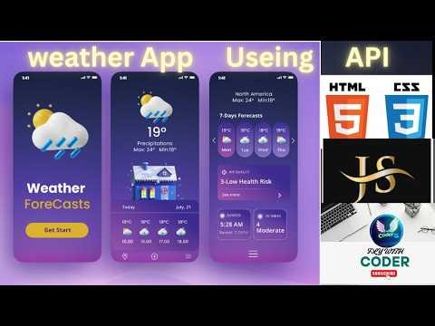 🌤️ Build a Weather App Using API | HTML, CSS & JavaScript Project