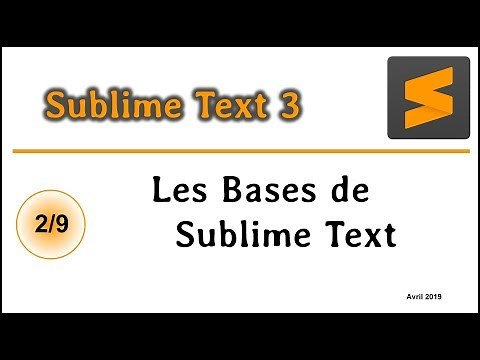 Sublime Text 3 Les bases [EDST02]