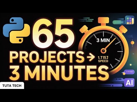Learn 65 Python Projects in 3 Minutes | Ultimate Python Projects Collection | Tuta Tech