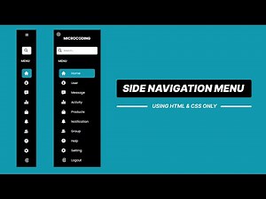 Sidebar Menu Using HTML And CSS