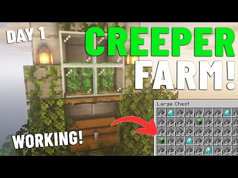 Minecraft Creeper Farm 1.21 Tutorial Easy and Efficient Gunpowder Farm