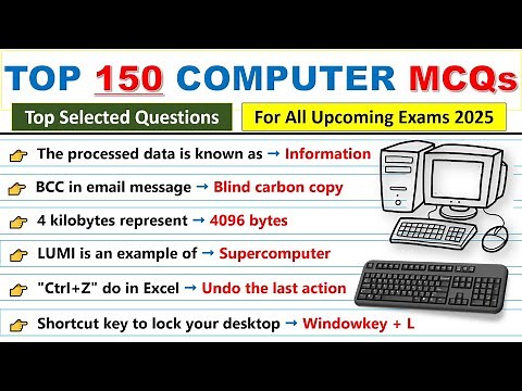 Top 150 Computer Questions for Competitive Exams | Computer Awareness 2025