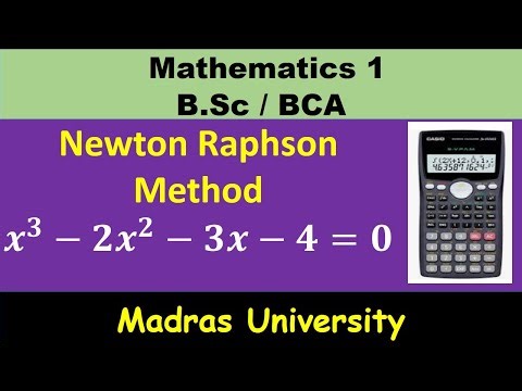 Solving Newton Raphson problem easily with calculator | Numerical methods | Mathematics 1 Madras Uni