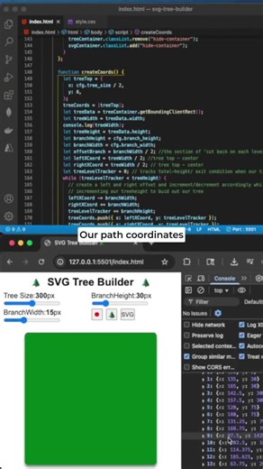 Building a Procedural SVG Tree with JavaScript 🌲 #svg #webdev #frontend
