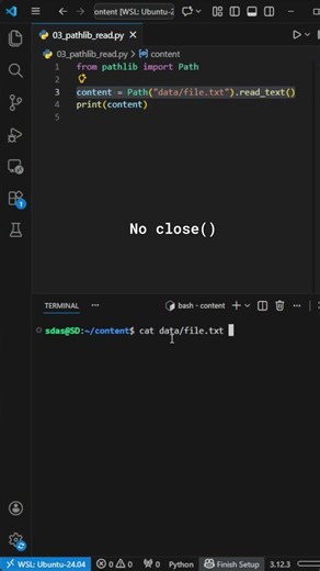 #59 Read File Without open() – Python Pathlib Tip