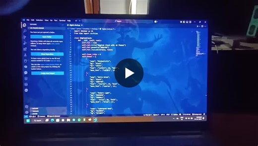 #python #tkinter #guiproject #bcaproject #digitalclock #coderslife #programming #oop #uidevelopment #studentdeveloper #pythonprojects #themeengine #learningbydoing #projectshowcase… | Samarpan Chakraborty