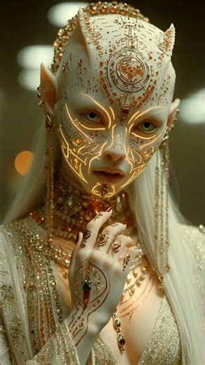 Epic Alien Warrior Woman | Human Hybrid Sci-Fi Art Tribal Woman Anthropomorphic