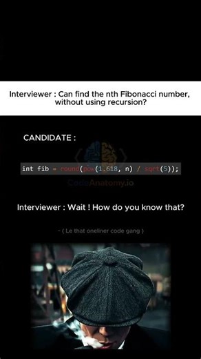 C Interview Question Fibonacci Without Loop or Recursion | DAY 29 😱 #cprogramming #coding #shorts