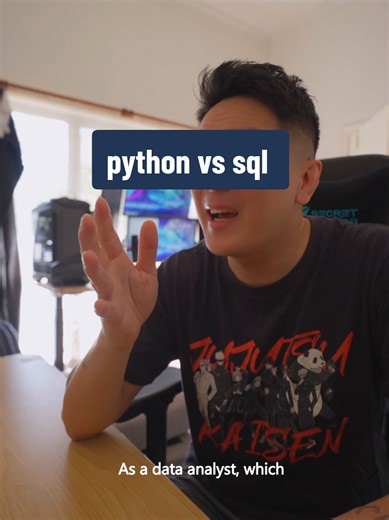 python vs sql #dataanalyst #dataanalytics #techjobs