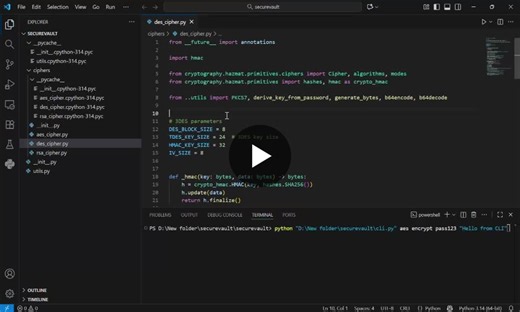 #cybersecurity #cryptography #encryption #pinnaclelabs #aes #des #rsa #data #learningbydoing #python #securecommunication | Mandar Samaji