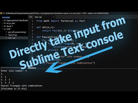 How to take input in sublime text console Python 2021