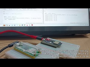 MicroPython bluetooth examples using aioble library, between Raspberry Pi Pico W and ESP32-C3.