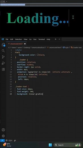 Loading Text Animation Using HTML & CSS | Easy Tutorial #coding #html
