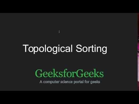 Topological Sorting | GeeksforGeeks