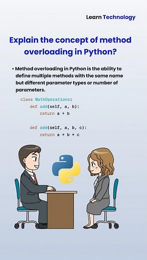 method overloading in Python | Python interview question | #python #interview #methodoverloading