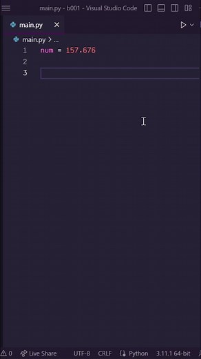 🐍 Python ROUNDING Trick!! In this Video, You’ll learn how to round numbers in Python with this quick tutorial! Whether you're working with decimals or integers, rounding in Python is easy with the built-in round() function. . . SOURCE: Indently #python #rounding #programmingtutorial #pythonprogramming #codingtips #pythontricks #pythonbeginner #programmingtips