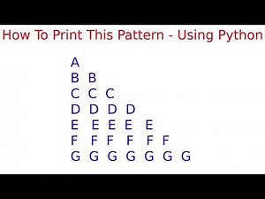 #5 | Print Alphabets and Letters pattern in python | Python Pattern Tutorial in Tamil