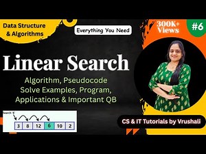 DSA 6 : Complete Linear Search Guide | From Logic to Coding 💻 ‪@csittutorialsbyvrushali‬