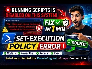 Fix Set-ExecutionPolicy Error in Windows 11 | Scripts are Disabled PowerShell Error Solved