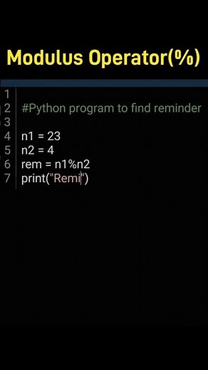 Modulus Operator in Python | How to find reminder | #olevelpython #codologyworld #shorts #shortvideo