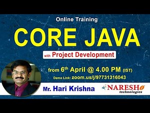 Core Java Online Training Day-1 | by Mr. Hari Krishna
