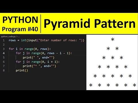 Python Program #40 - Pyramid Star Pattern in Python